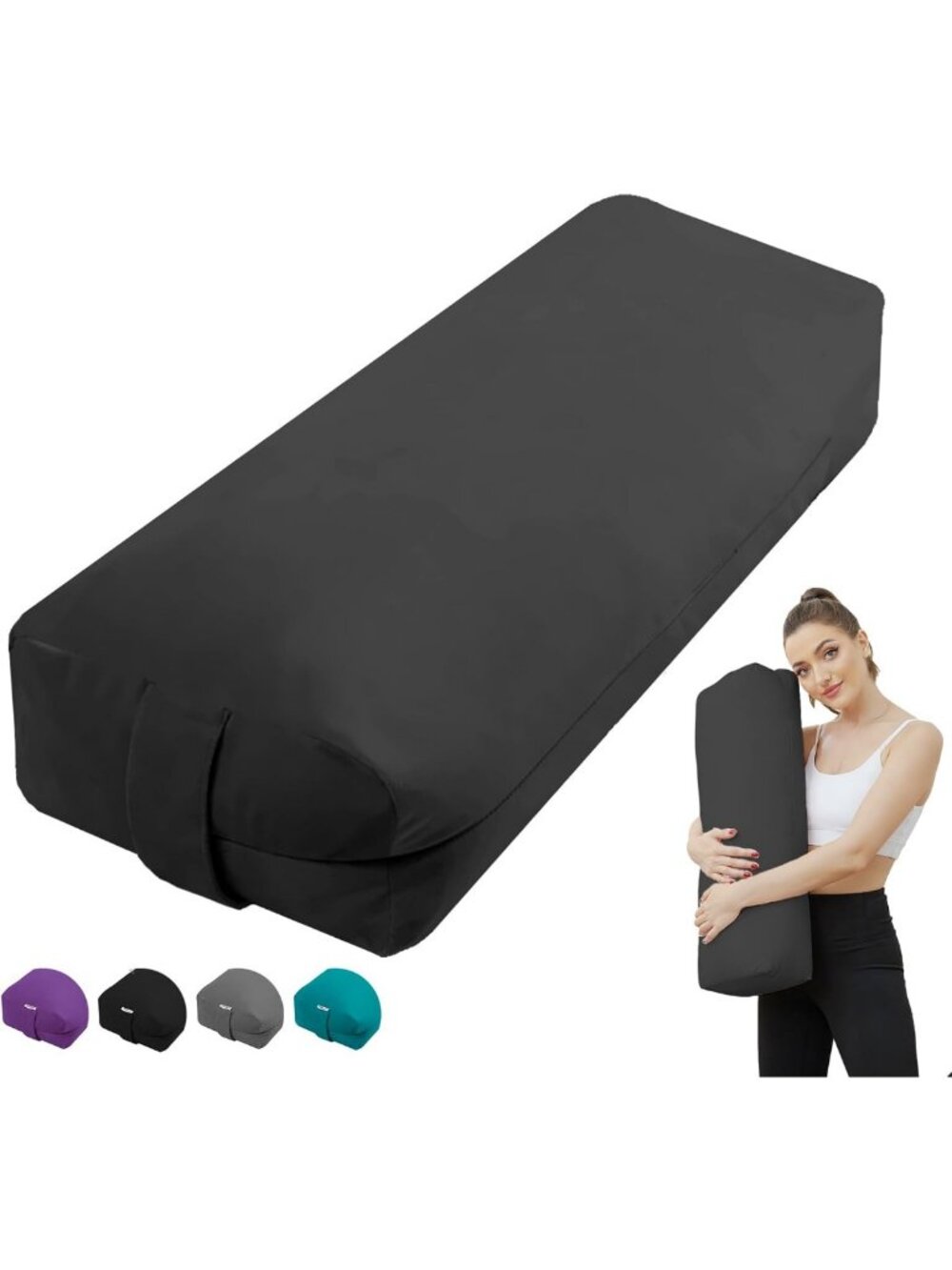 Rectangular Yoga Bolster Pillow for Comfort & Support in Restorative Yoga